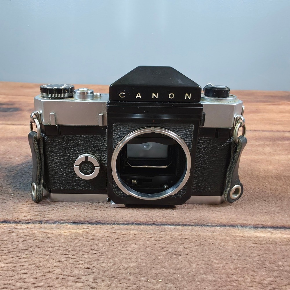 Canon Canonflex SLR Camera Body Silver Black Fair For Parts Stuck Advance